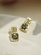 Double Olivine CZ Diamond Earrings