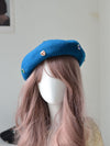 CZ Diamond Wool Blended Beret Hat