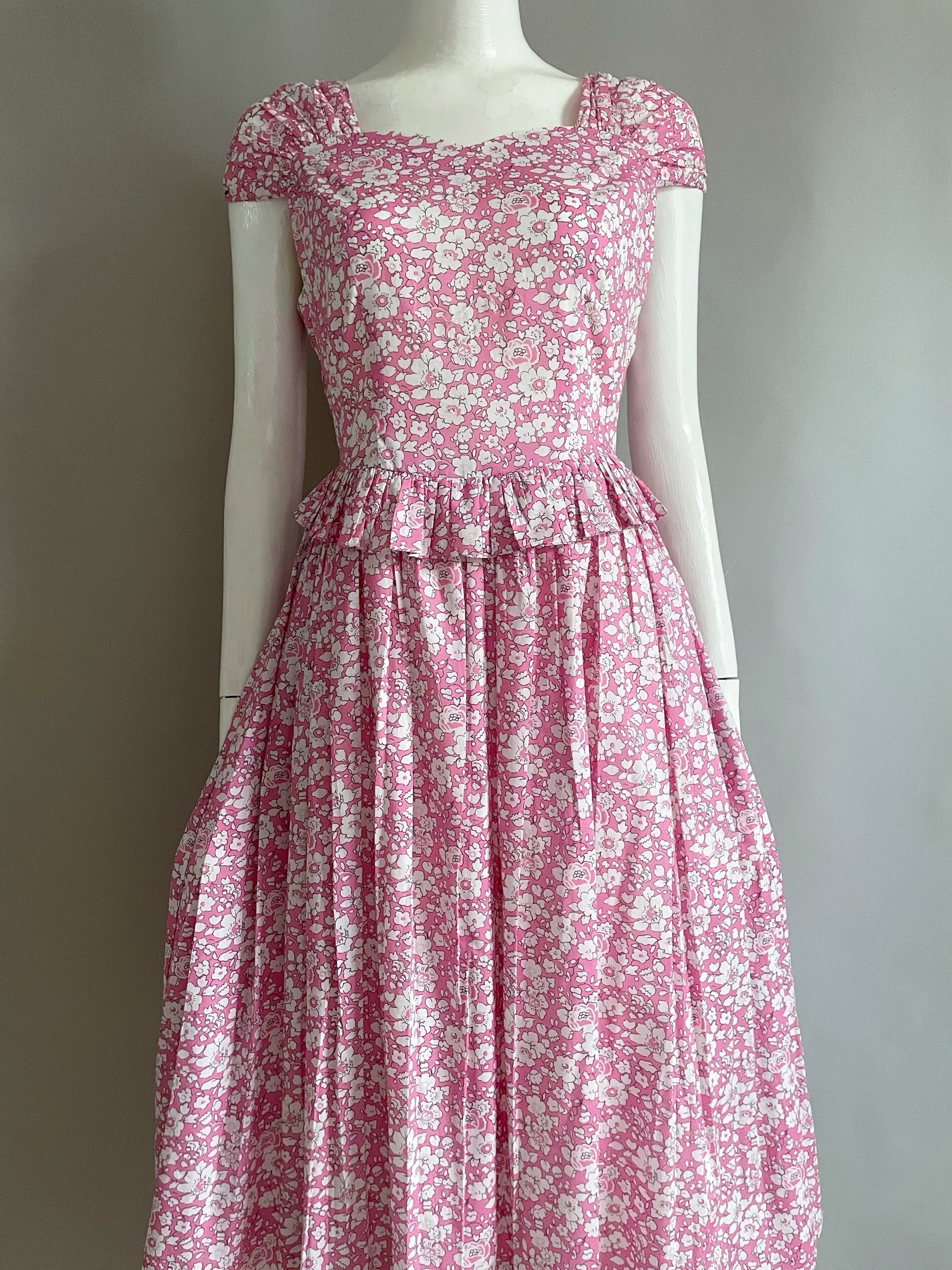Vintage Ruffled Trim Waist Dress– The Cottagecore