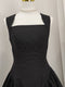 Vintage Hepburn Vibe Black Dress