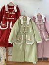 Cosy Forest Girl Embroidered Coat