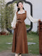 Academia Shirt + One Piece Long Skirt + Vest 3pcs Set