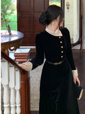 Black Velvet Classic Dress