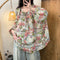 Floral Ramie 2 Way Oversized Shirt