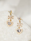 Heart CZ Diamond Earrings