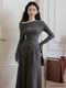 Elegant Cowl Top + Long Skirt