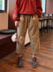 Cute Hobbitcore Corduroy Crop Pants