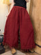 100% Linen Tassel Hem Wide Leg Pants