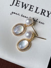 Vintage Shell Pearl Earrings