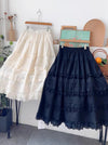 Lace Trim Cotton Skirt