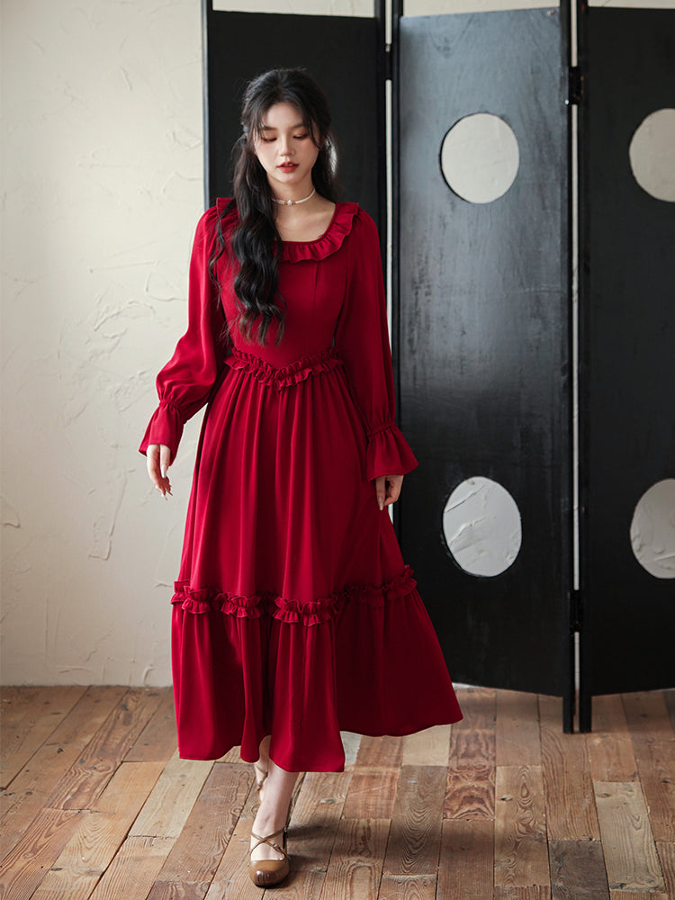 Red Vintage Dress– The Cottagecore