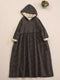 Farmcore Thick Cotton Hood Dress