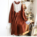 Vintage Lace Corduroy Dress