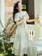 V Neck Puffy Sleeve Dress
