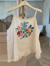 Linen Embroidered Cami Top