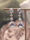 Retro CZ Diamonds Earrings