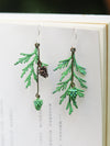 Artistic Pine Branch Earrings