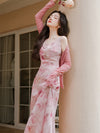 Pink Romantic Dress 2pcs Set