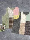 Mori Girl Patchwork Vest