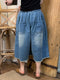 Worn Out Crop Jeans