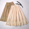 Lace Trim Cotton Skirt