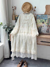 Fleece Lined Drawstring Lace Dress