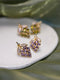 Cute Grape CZ Diamonds Earrings