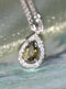 Olive Water Drop CZ Diamond Necklace