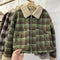 Fleece Lined Plaid Jacket