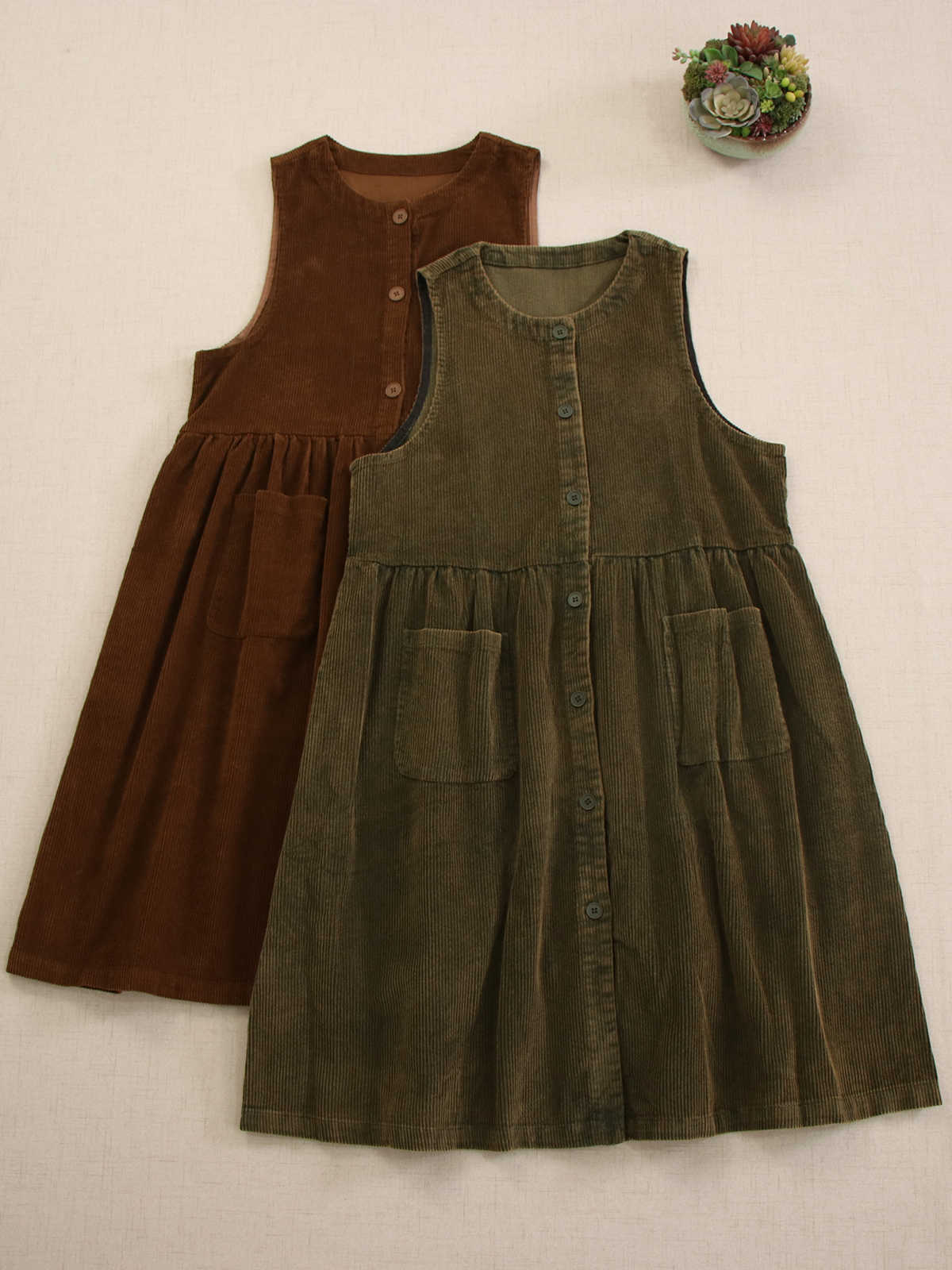 Farmcore Corduroy Overall Dress– The Cottagecore