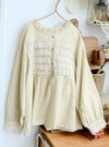 Lace Patchwork Corduroy Shirt