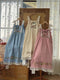 Super Cute Girly Embroidered Pinafore Dress