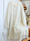 Lace Embroidered Fleece Lined Dress