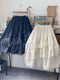 Lace Trim Cotton Skirt