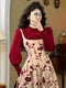 Vintage Faked 2pcs Long Sleeve Dress