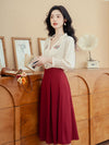 Embroidered Blouse+Romantic Skirt 2pcs Set