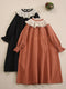 Goblin Outfit Frilled Collar Cotton Dress