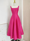 Elegant Solid Color Dress