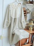 Goblin Lace Patchwork Linen Dress