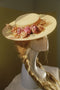 Rose Straw Flat Hat