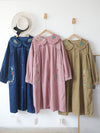 Embroidered Loose Fit Corduroy Coat