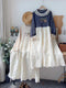 Cute Embroidered Patchwork Dress