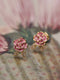 Pink Rose Earrings 2 Pairs