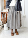 Cotton Wide Leg Quilted Crop Pants