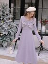 Romantic Lavender Knit Dress