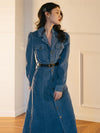 Vintage Corduroy Belted Dress