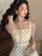 Vintage Slim Waist Polka Dot Dress