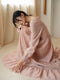 Square Neckline Royal Flowy Dress