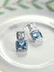 Super Shiny Blue CZ Diamonds Earrings