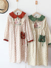 Super Cute Rabbit Embroidered Prairie Dress